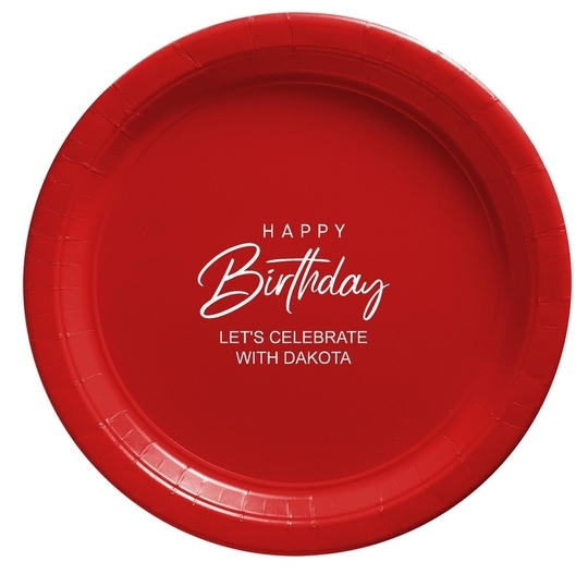 Happy Birthday Sophisticate Paper Plates