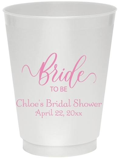 Bride To Be Swish Colored Shatterproof Cups