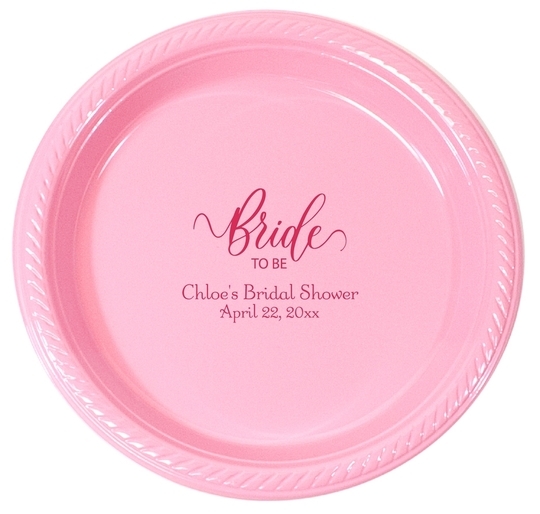 Bride To Be Swish Plastic Plates