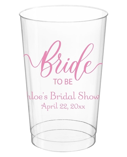 Bride To Be Swish Clear Plastic Cups
