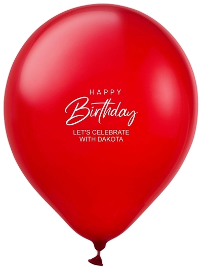 Happy Birthday Sophisticate Latex Balloons