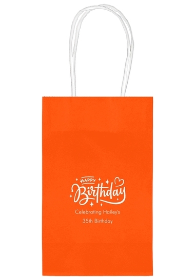 Happy Birthday Twinkles Medium Twisted Handled Bags