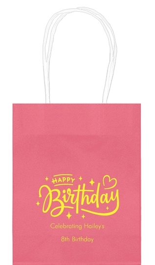 Happy Birthday Twinkles Mini Twisted Handled Bags