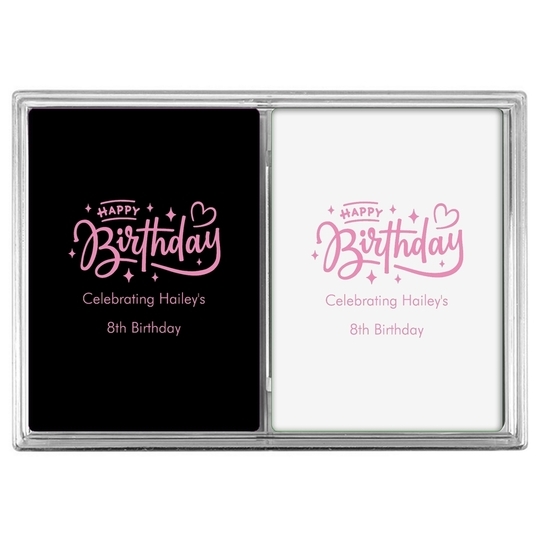 Happy Birthday Twinkles Double Deck Playing Cards