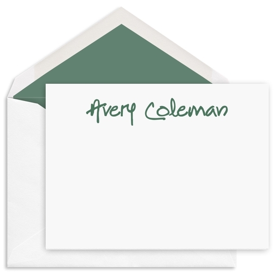 Studio Large Text Flat Note Cards - Raised Ink