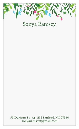 Greenery Jotter Cards