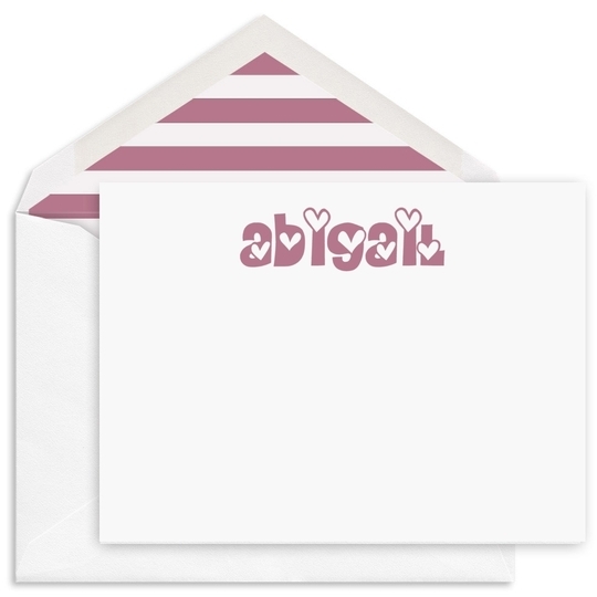 Sweetheart Studio Flat Note Cards - Raised Ink