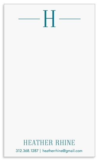 Modern Initial Jotter Cards