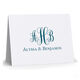Fancy Script Monogram Folded Note Cards - Raised Ink Image 4 of 4