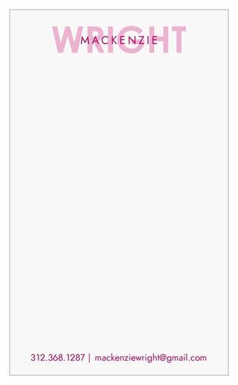 Screened Name Jotter Cards