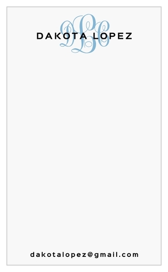 Pop of Color Monogram Jotter Cards