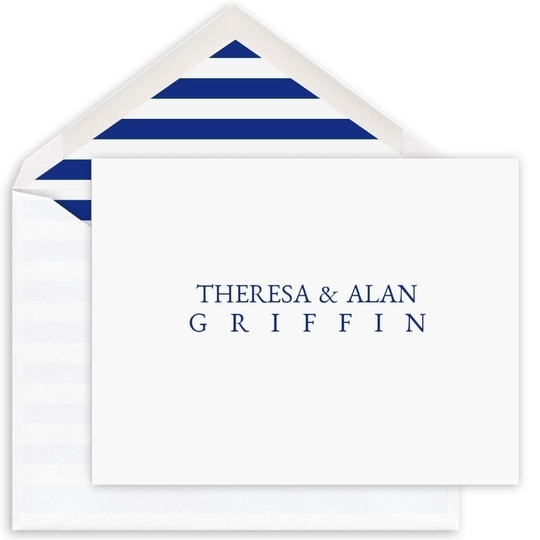 Griffin Folded Note Cards - Raised Ink