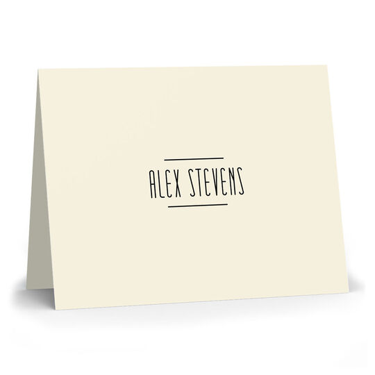 Lane Folded Note Cards - Raised Ink