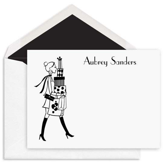 Professional Shopper Flat Note Cards - Raised Ink