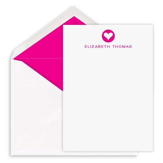 Modern Heart Petite Flat Note Cards