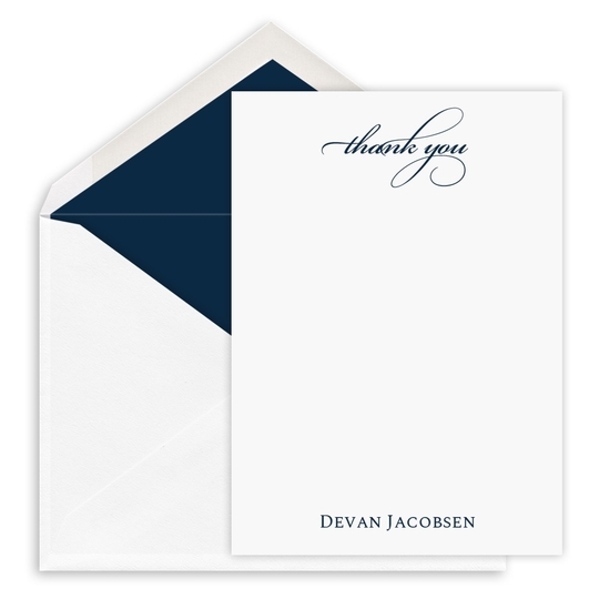 Script Thank You Petite Flat Note Cards