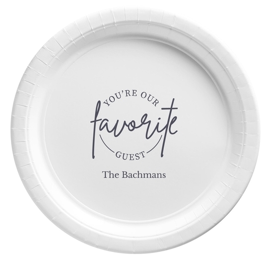 Circle Favorite Guest Paper Plates