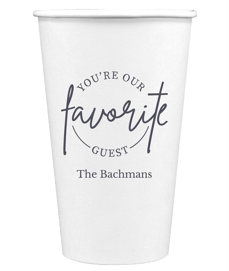 Circle Favorite Guest Paper Coffee Cups