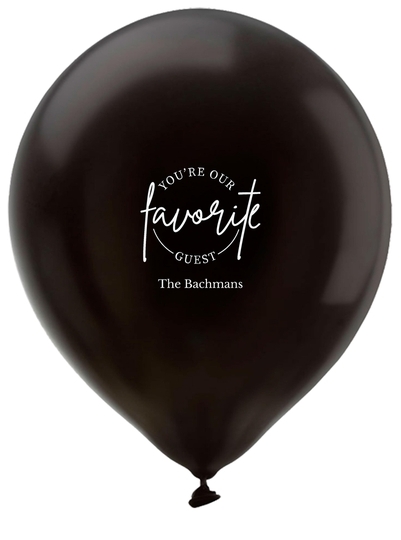 Circle Favorite Guest Latex Balloons