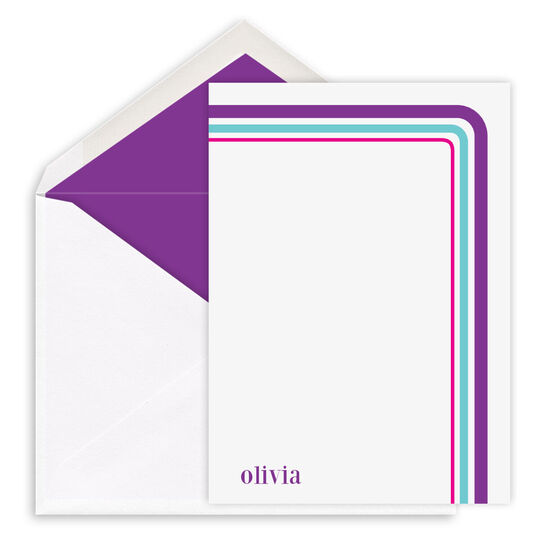 Groovy Lines Petite Flat Note Cards