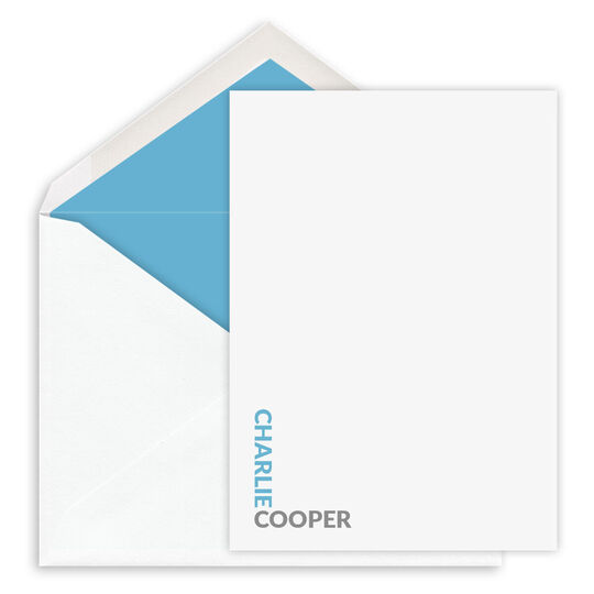 Modern Corner Petite Flat Note Cards