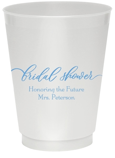 Bridal Shower Swish Colored Shatterproof Cups