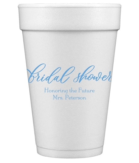 Bridal Shower Swish Styrofoam Cups