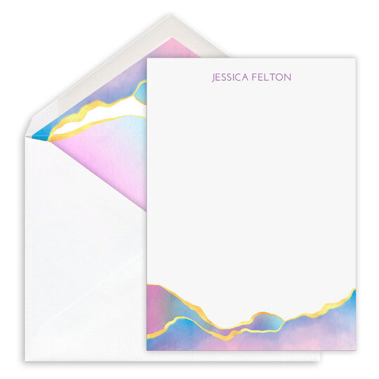 Pastel Agate Petite Flat Note Cards