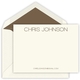 Modern Large Name Flat Note Cards - Letterpress Image 1 of 2