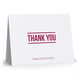Double Line Thank You Folded Note Cards - Raised Ink Image 3 of 5