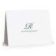 Elegant Script Initial Folded Note Cards - Letterpress Image 3 of 3