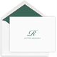 Elegant Script Initial Folded Note Cards - Letterpress Image 1 of 3