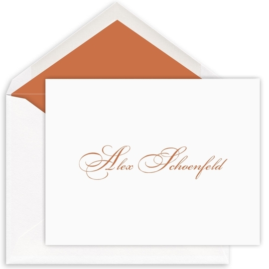 Charity Script Folded Note Cards - Letterpress