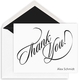 Calligraphy Thank You Folded Note Cards - Letterpress Image 1 of 3