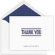 Double Line Thank You Folded Note Cards - Letterpress Image 1 of 4