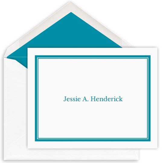 Simple Frame Folded Note Cards - Letterpress