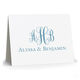 Fancy Script Monogram Folded Note Cards - Letterpress Image 4 of 4
