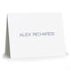 Modern Large Name Folded Note Cards - Letterpress Image 3 of 3