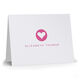 Modern Heart Folded Note Cards - Letterpress Image 3 of 3