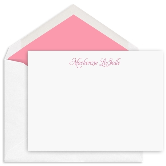 Chanteuse Flat Note Cards - Raised Ink