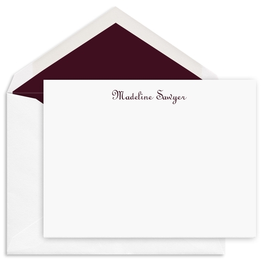 Madeleine Flat Note Cards - Raised Ink