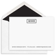Bold Frame with 3 Initials Flat Note Cards - Raised Ink Image 1 of 2
