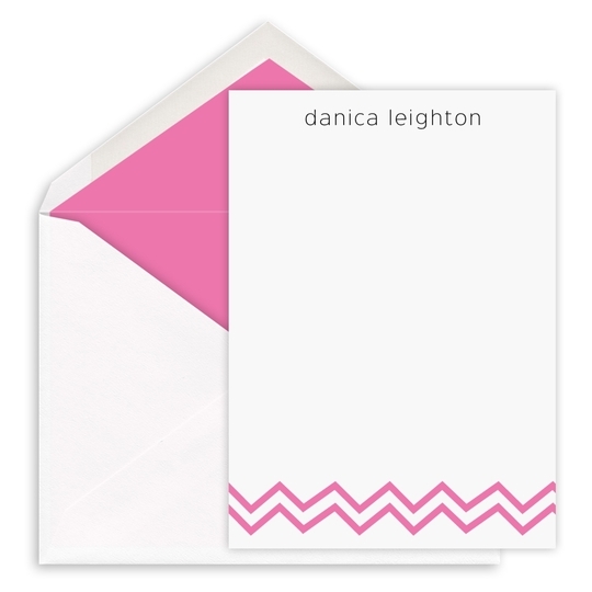 Zig Zag Border Petite Flat Note Cards