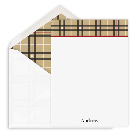 Plaid Petite Flat Note Cards