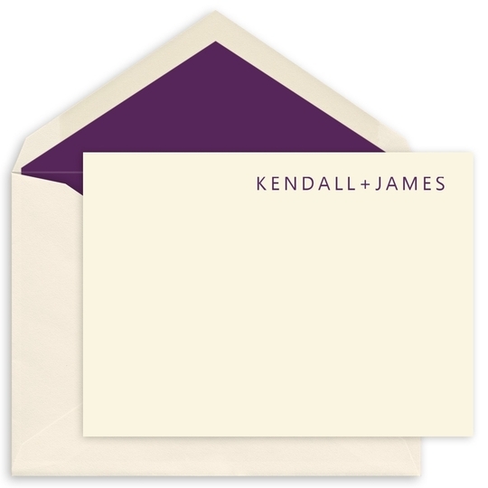 Top Right Corner Text Flat Note Cards