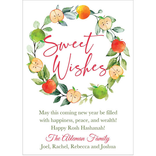 Apple Wreath Jewish New Year Cards