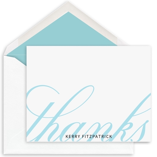 Pastel Greetings Thanks Folded Note Cards