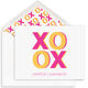Pink and Yellow XOXO Folded Note Cards Image 1 of 3