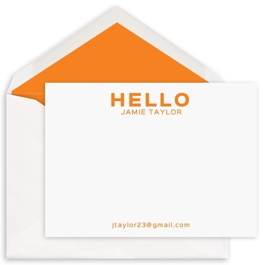 Bold Hello Flat Note Cards