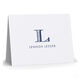 Striped Initial Folded Note Cards - Letterpress Image 3 of 3